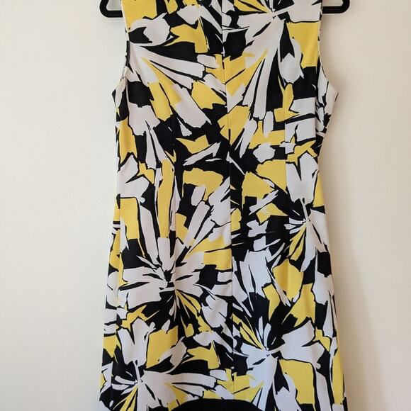 Ronni Nicole Yellow and Black Abstract Dress 12 - Picture 3 of 5
